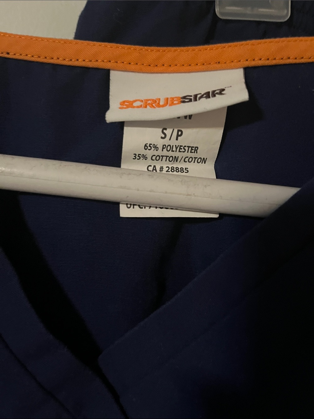 Scrubstar Navy Blue Kids Medical Scrub Top & Pants with Orange Trim - Picture 5 of 5